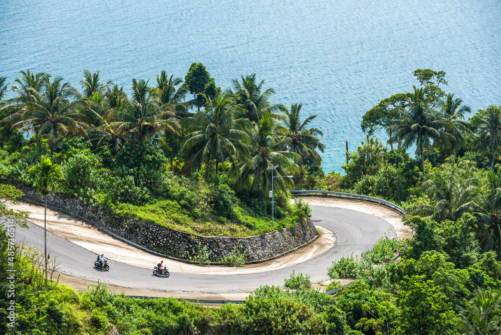 Tourists exploring Pulau Weh Island by Motorcycle, Aceh Province, Sumatra, Indonesia, Asia